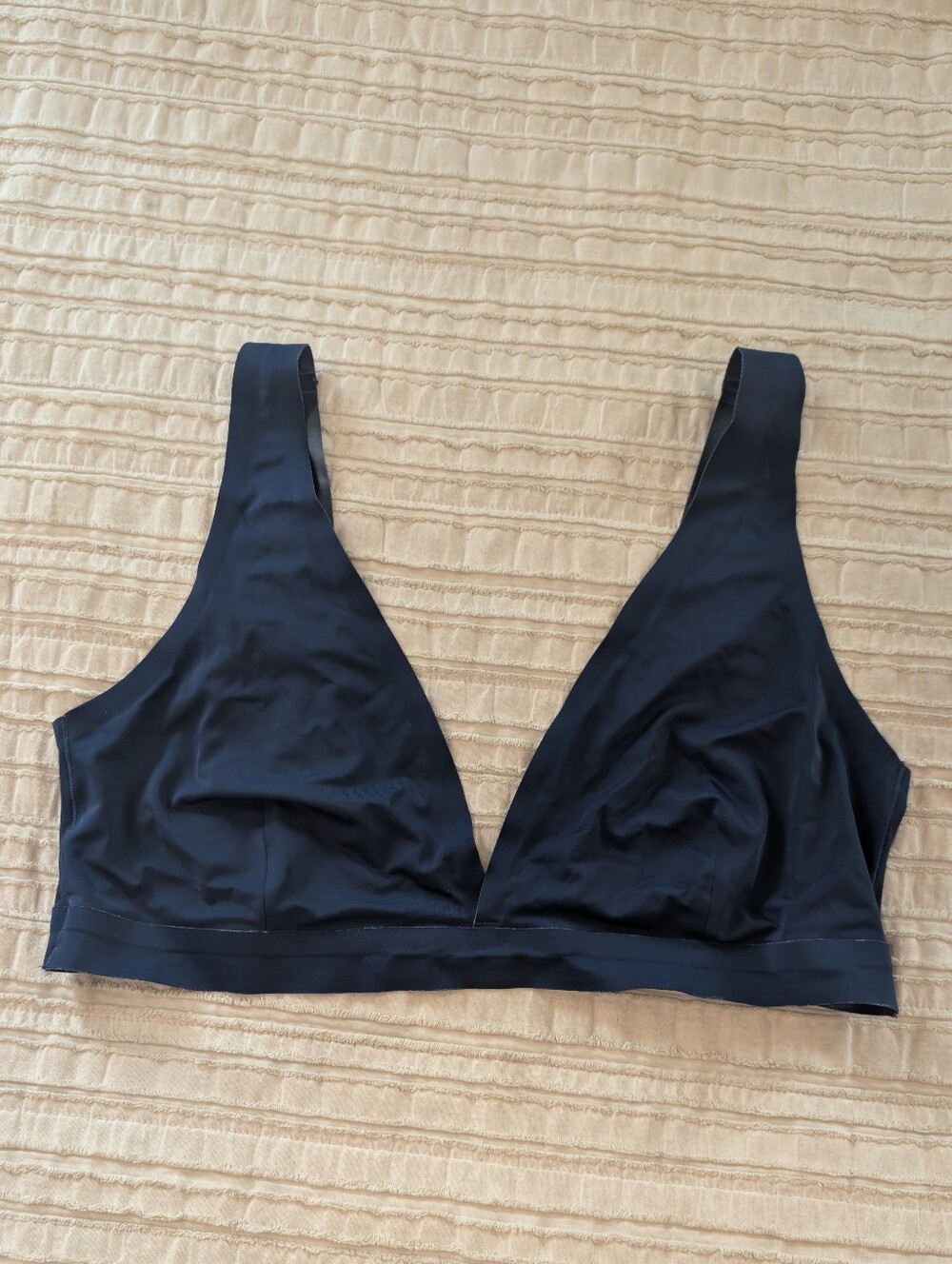 Onewith Blue Roxbury Plunge Bikini Top
